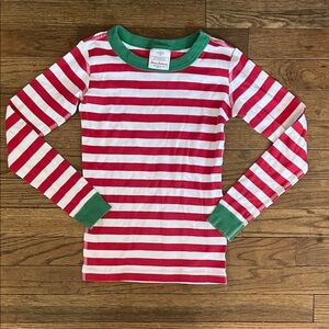 Hanna Andersson Striped Red and Green Kids PJ Shirt
